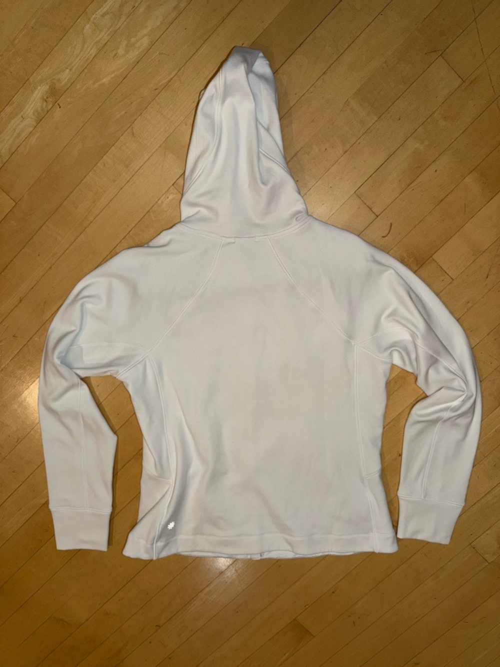 Athleta white zip up hoodie jacket, L, CB2691 - Picture 3 of 5